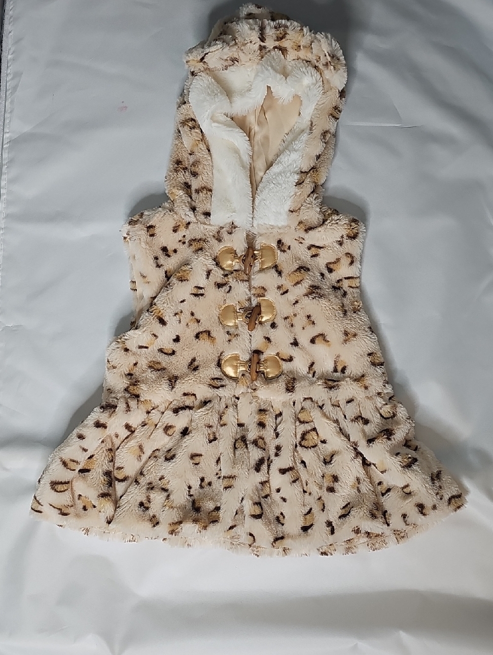 Little Lass Cream Toddler Jacket with Pink Logo